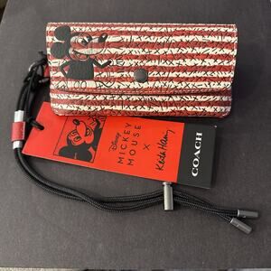 Coach C6915 Disney Mickey Mouse X Keith Haring Sunglass Case QB/Red Multi $178